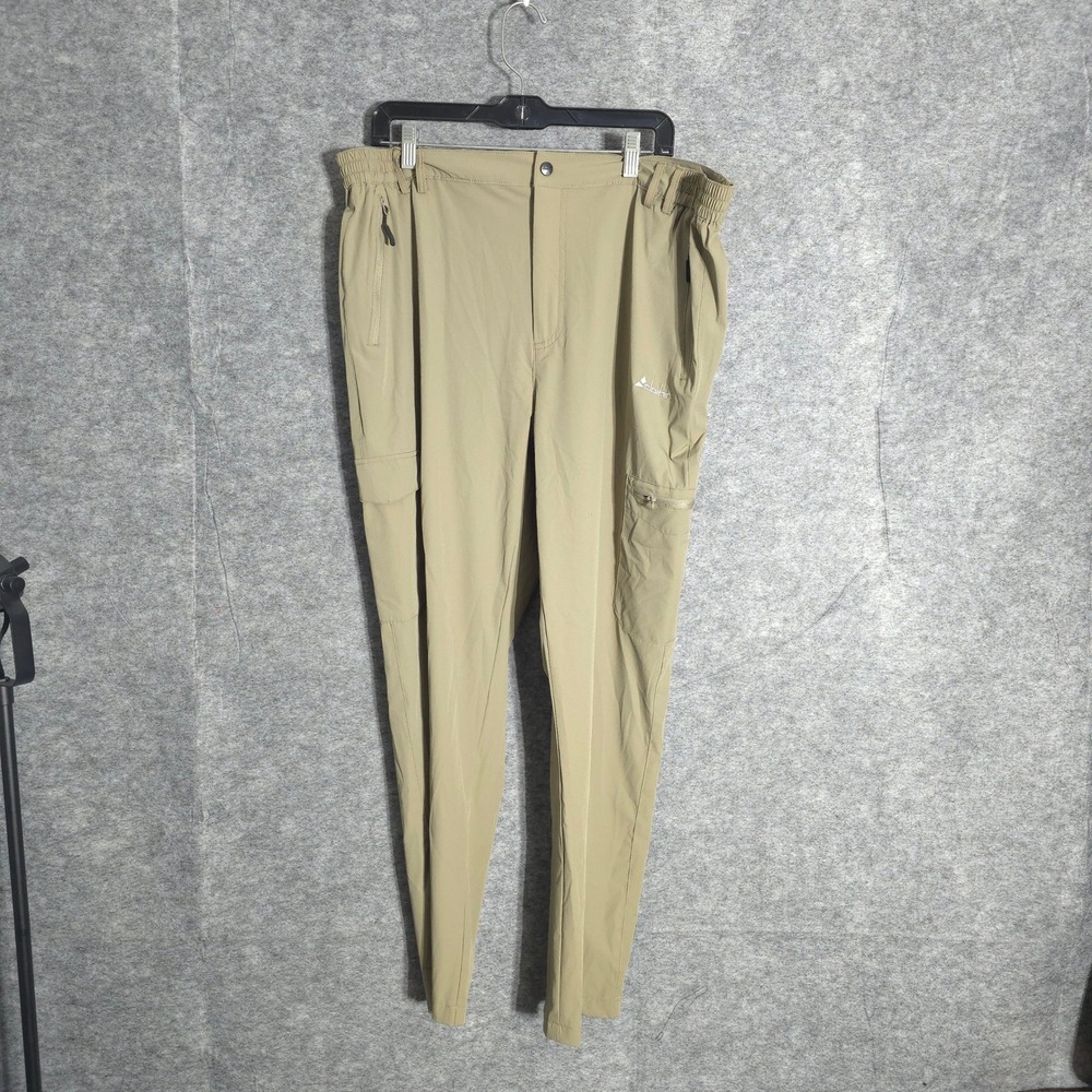 Clothin Cargo Pants Men XL Tan Hiking Outdoor Technical Stretch CP13210M Utility